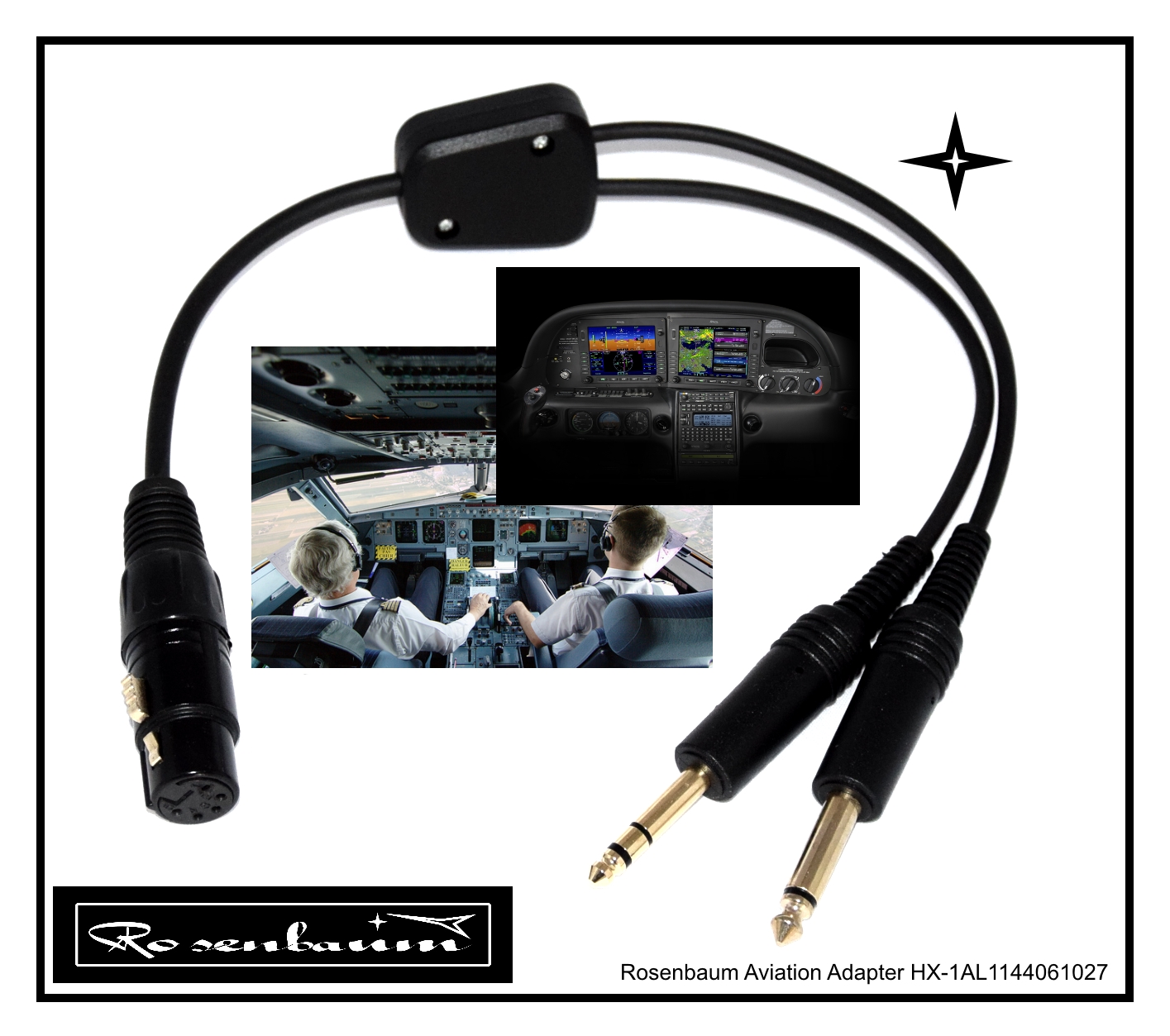 Rosenbaum Aviation ® EUROPE Adapter Aviation Headset Airbus A319/320